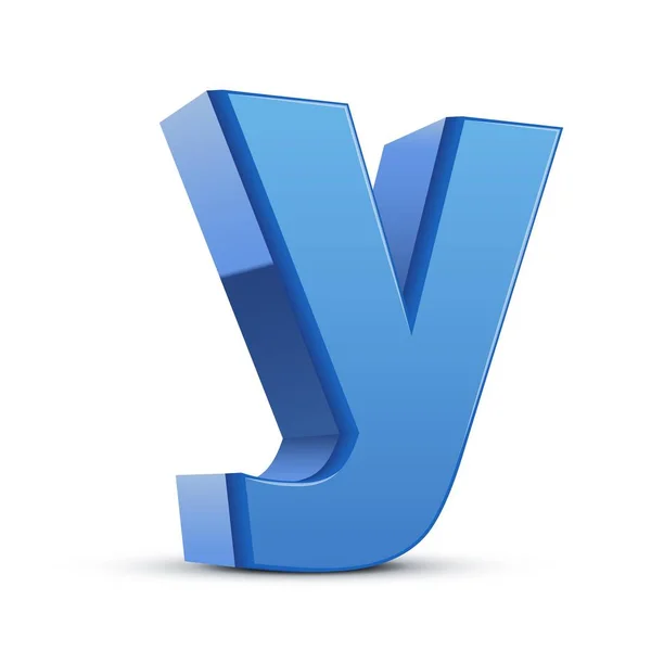 Lowercase blue letter Y — Stock Vector