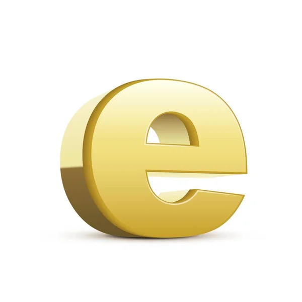 Lettre en bronze minuscule E — Image vectorielle