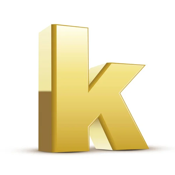 Kleine bronzen letter K — Stockvector