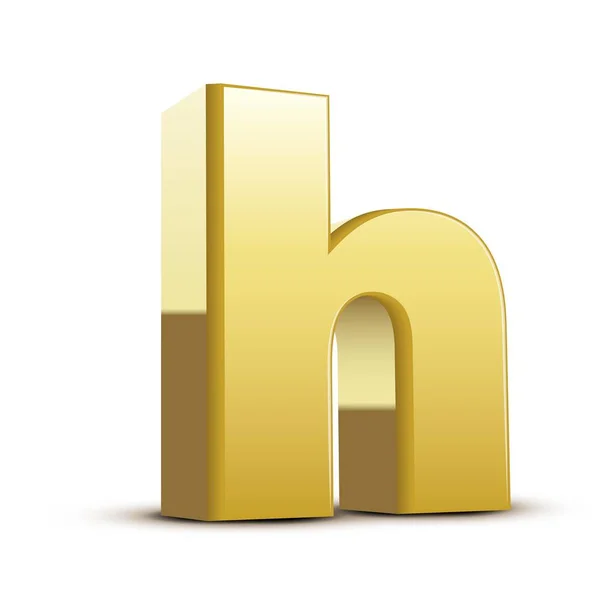 Kleine bronzen letter H — Stockvector