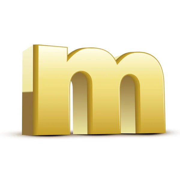 Kleine bronzen letter M — Stockvector