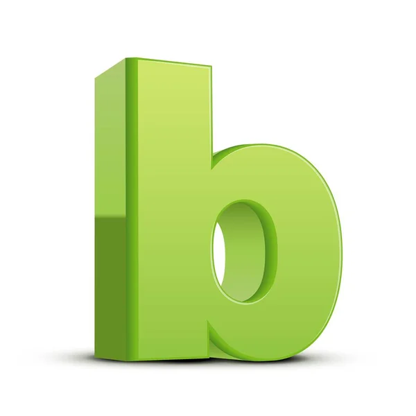 Herbe minuscule lettre verte B — Image vectorielle