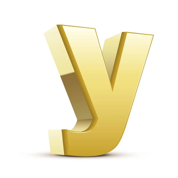 Нижняя бронзовая буква Y — стоковый вектор