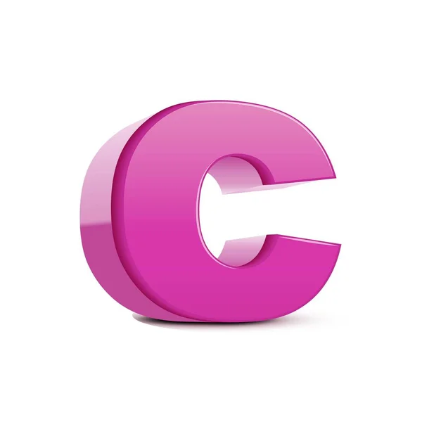 小写字母光粉红色字母 C — 图库矢量图片