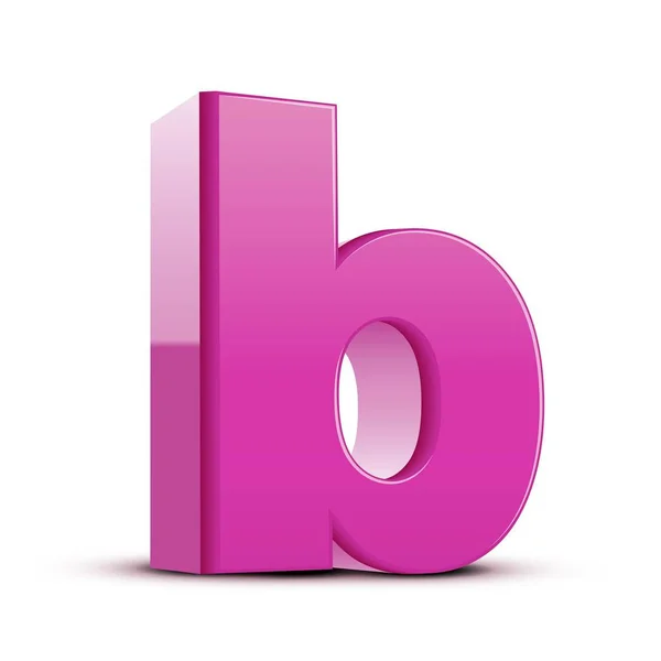光ピンクの文字小文字 B — ストックベクタ