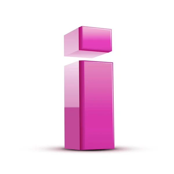Lowercase light pink letter I — Stock Vector