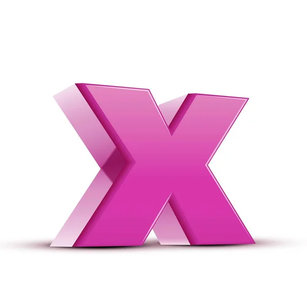 Lowercase light pink letter X — Stock Vector
