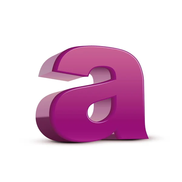 Lowercase purple letter A — Stock Vector