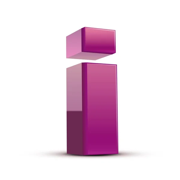 Lowercase purple letter I — Stock Vector