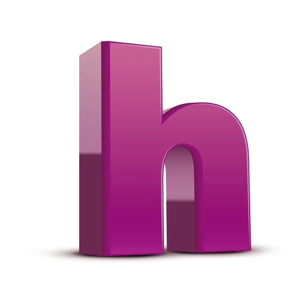 Malé fialové písmeno H — Stockový vektor