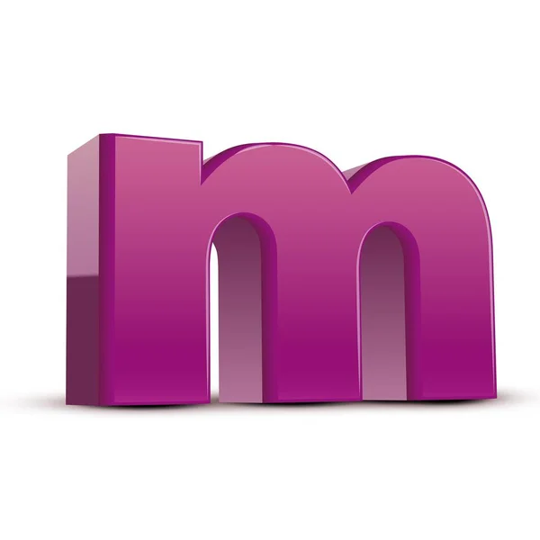 Malé fialové písmeno M — Stockový vektor