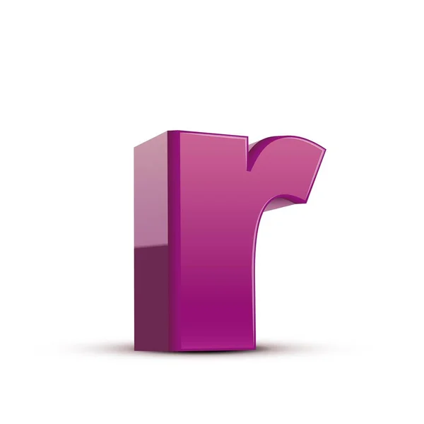 Kleine paarse letter R — Stockvector