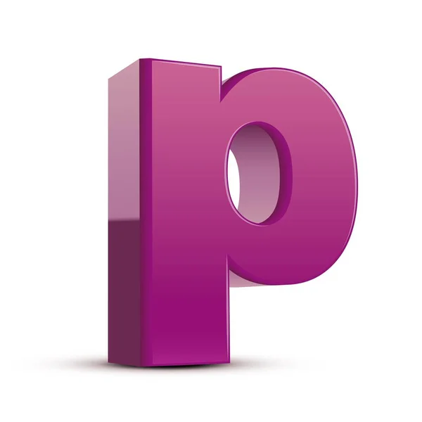 Lowercase purple letter P — Διανυσματικό Αρχείο