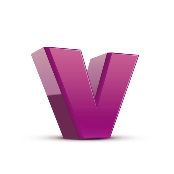 Lowercase фиолетовая буква V — стоковый вектор