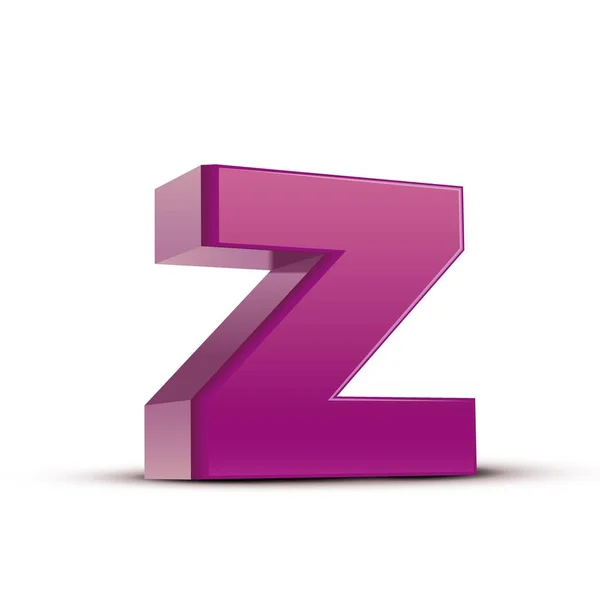 Lowercase purple letter Z — Stock Vector
