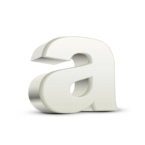 Lowercase white letter A — Stock Vector