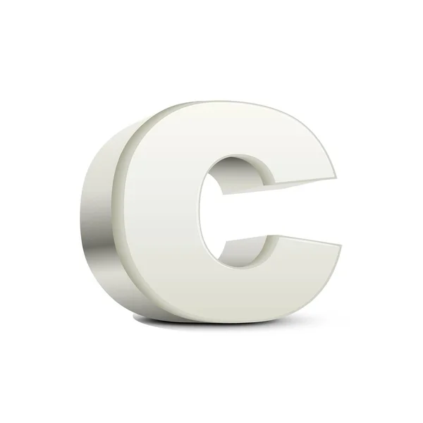 Małe białe litery C — Wektor stockowy