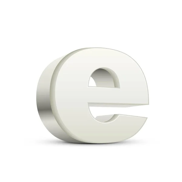 Lowercase white letter E — Stock Vector