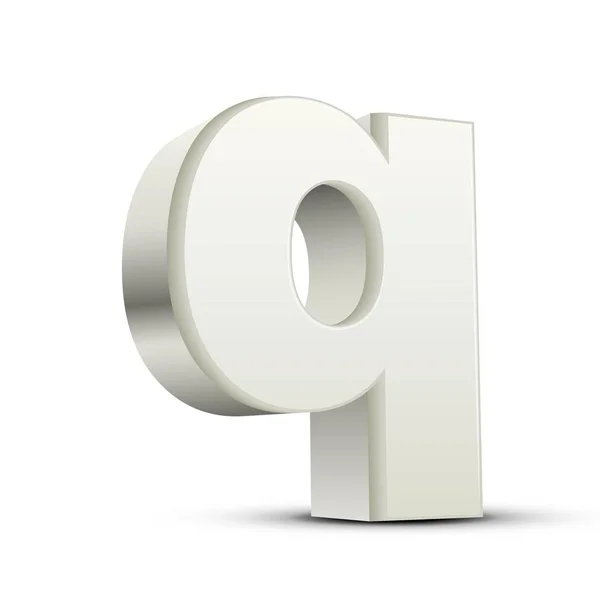 Λευκό πεζό γράμμα Q — Διανυσματικό Αρχείο