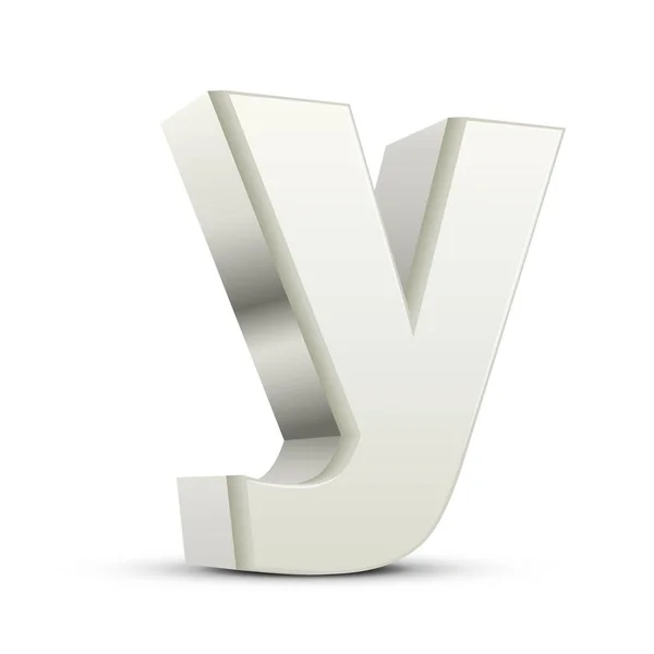 Gemener vit bokstaven Y — Stock vektor
