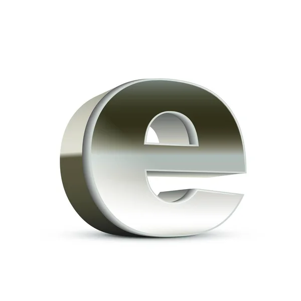 Malá ocel písmeno E — Stockový vektor