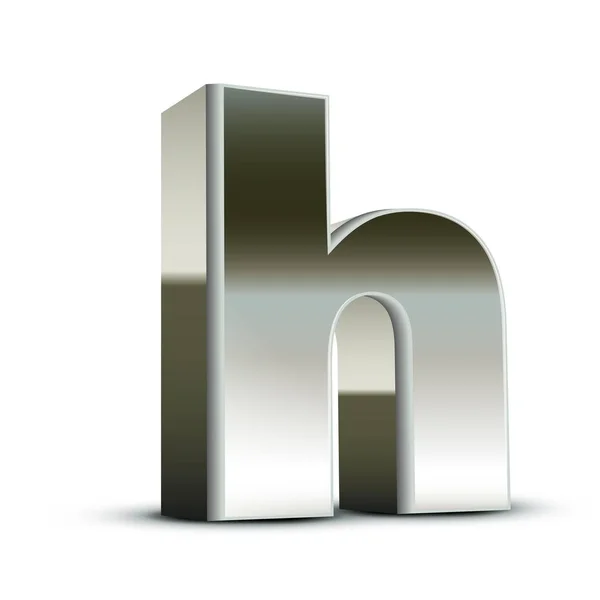 Kleinbuchstaben aus Stahl h — Stockvektor