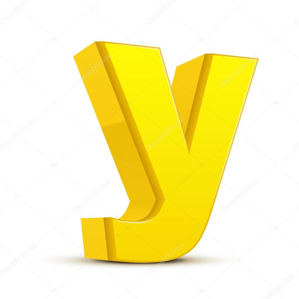 Lowercase yellow letter Y — Stock Vector © kchungtw #132272996
