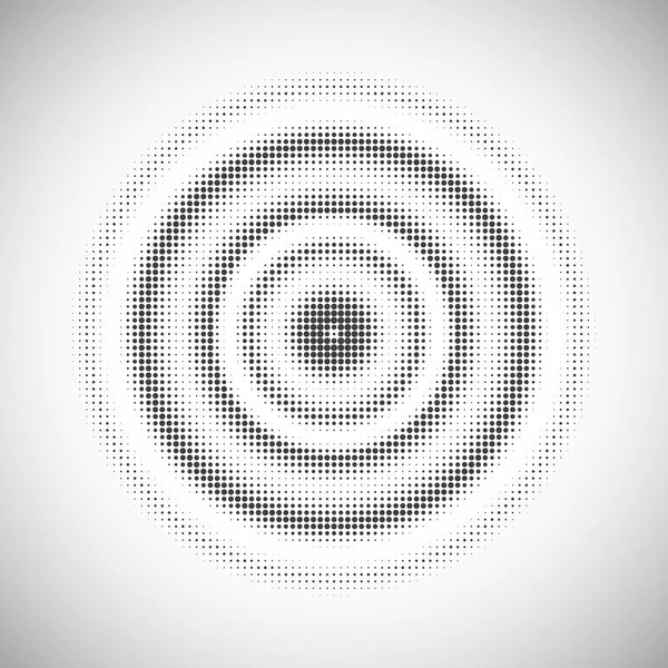 Concentric circle dotted background — Stock Vector