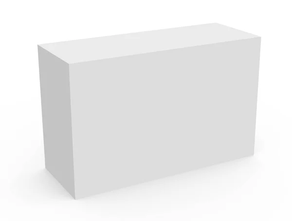 Blanc blanc blanc boîte modèle — Photo