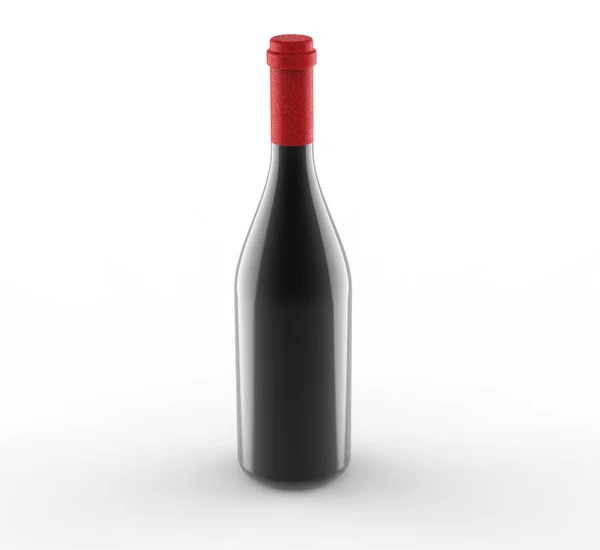 Ogenomskinlig vinflaska — Stockfoto