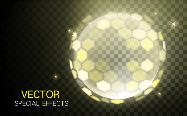 Brillante esfera de cristal modelo — Archivo Imágenes Vectoriales