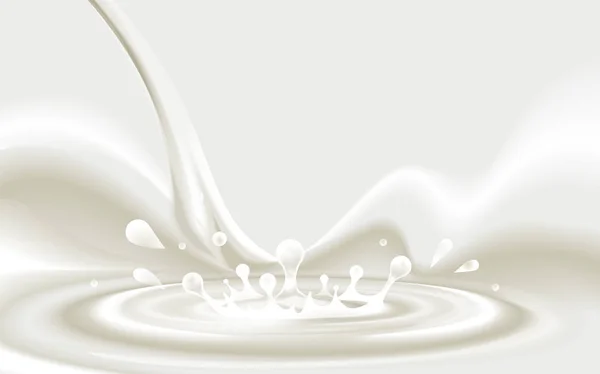 Liquide laiteux blanc — Image vectorielle