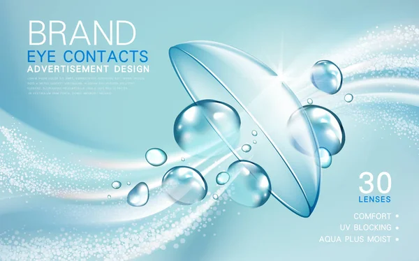 Contactlenzen advertentie — Stockvector