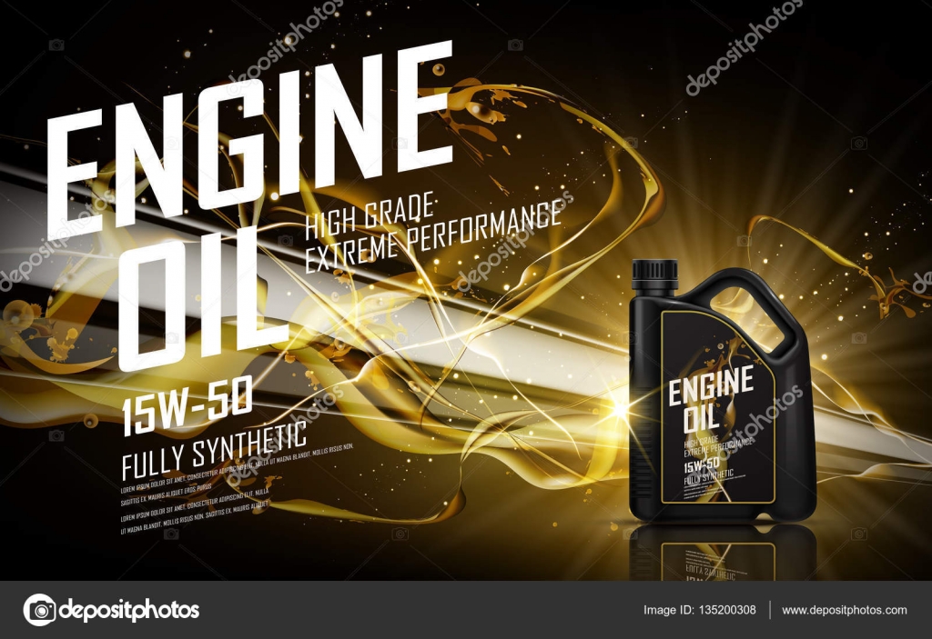 Golden engine oil ad Stock Vector Image by ©kchungtw 135200308