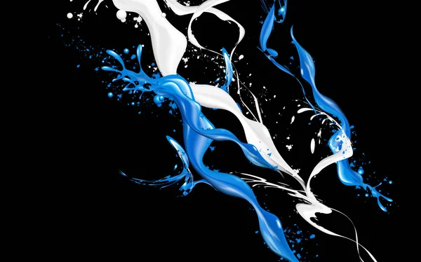 Élément pigmentaire bleu et blanc — Image vectorielle
