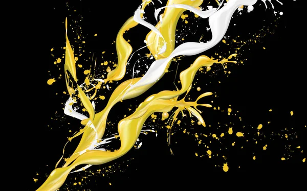 Elemento pigmento amarillo y blanco — Vector de stock