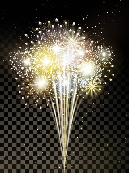 Goldenes Feuerwerk — Stockvektor