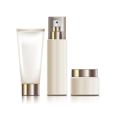 Beyaz kozmetik kapları