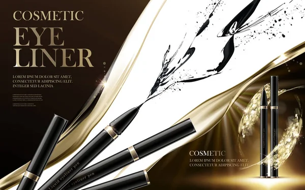 Produits cosmétiques eyeliner — Image vectorielle