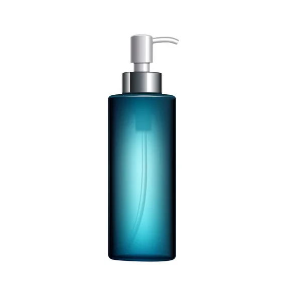 Botella cosmética aguamarina — Vector de stock
