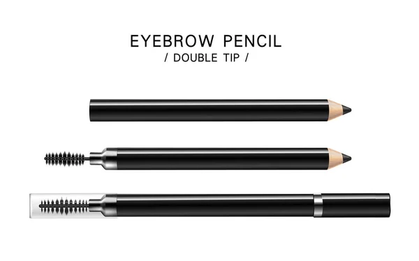 Czarny eyeliner ołówki — Wektor stockowy