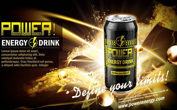 Power drink svart — Stock vektor