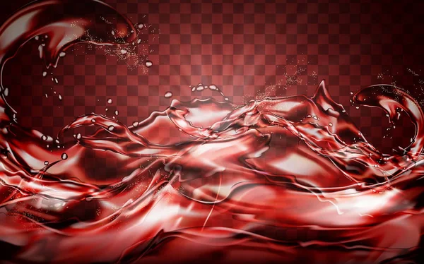 Écoulement liquide rouge — Image vectorielle