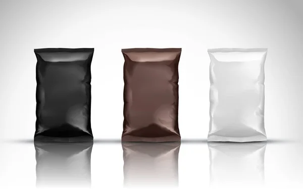 Przekąska kolorowe torby — Wektor stockowy