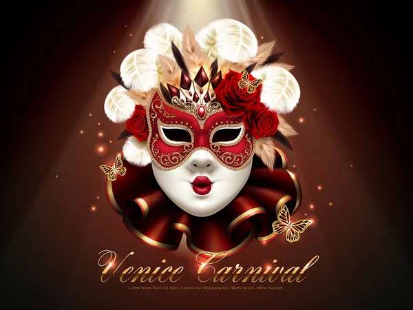 Cartel de carnaval de Venecia — Vector de stock