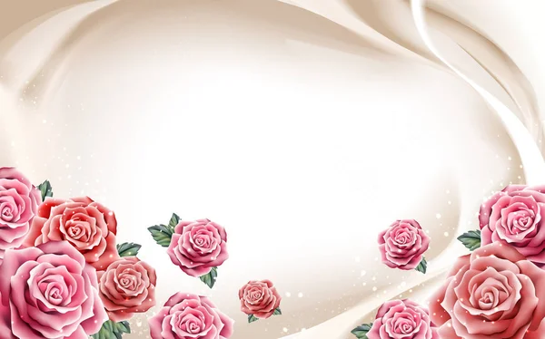 Rosa Blume Hintergrund — Stockvektor