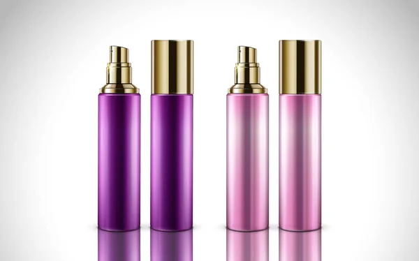Cosmetic bottle models — Stock Vector