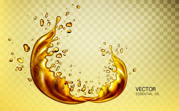 Elementos de aceite de oro — Vector de stock