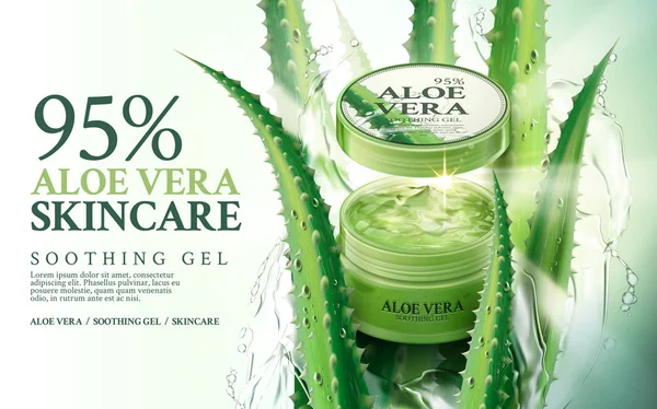 Aloe vera skin care — Stock Vector