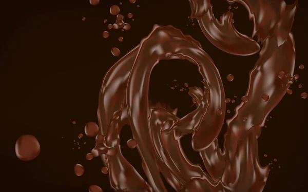 초콜릿 흐름 요소 — 스톡 벡터